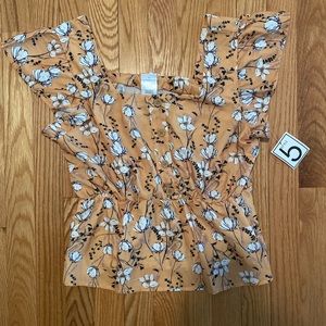 L GIRL YELLOW FLOWER TOP